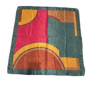 Vintage Italian Square Scarf Abstract Design Italy‎ Autumn Colors